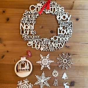 ⭐️10 Piece Wooden Christmas Craft Pieces